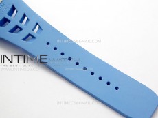 RM035-03 White Carbon/Blue Crown Z Factory Skeleton Dial on Blue Rubber Strap Asian Skeleton movement