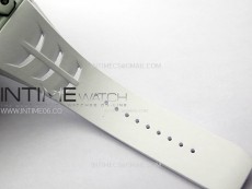 RM035-03 White Carbon/Red Crown Z Factory Skeleton Dial on White Rubber Strap Asian Skeleton movement