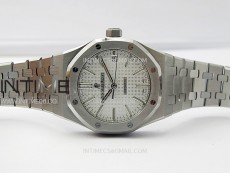 Royal Oak 37mm 15450 SS APSF 1:1 Best Edition Silver Textured Dial on SS Bracelet SA3120 Super Clone