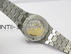 Royal Oak 37mm 15450 SS APSF 1:1 Best Edition Silver Textured Dial on SS Bracelet SA3120 Super Clone