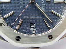Royal Oak 37mm 15450 SS APSF 1:1 Best Edition Blue Textured Dial on SS Bracelet SA3120 Super Clone