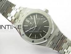 Royal Oak 37mm 15450 SS APSF 1:1 Best Edition Gray Textured Dial on SS Bracelet SA3120 Super Clone