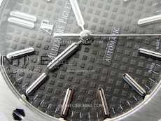 Royal Oak 37mm 15450 SS APSF 1:1 Best Edition Gray Textured Dial on SS Bracelet SA3120 Super Clone