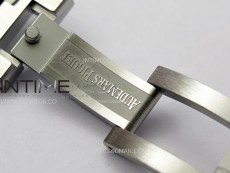 Royal Oak 37mm 15450 SS APSF 1:1 Best Edition Gray Textured Dial on SS Bracelet SA3120 Super Clone