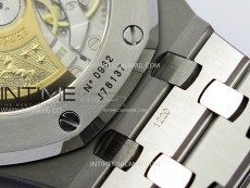 Royal Oak 37mm 15450 SS APSF 1:1 Best Edition Gray Textured Dial on SS Bracelet SA3120 Super Clone