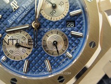 Royal Oak Chrono 26331ST RG IPF 1:1 Best Edition Blue Dial rose gold subdial on Blue Leather Strap A7750