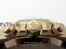 Royal Oak Chrono 26331ST RG IPF 1:1 Best Edition Blue Dial rose gold subdial on Blue Leather Strap A7750