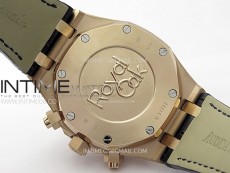 Royal Oak Chrono 26331ST RG IPF 1:1 Best Edition Blue Dial rose gold subdial on Blue Leather Strap A7750