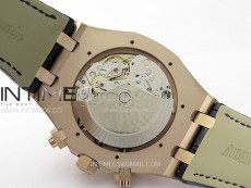 Royal Oak Chrono 26331ST RG IPF 1:1 Best Edition Blue Dial rose gold subdial on Blue Leather Strap A7750