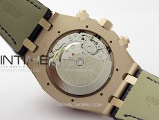 Royal Oak Chrono 26331ST RG IPF 1:1 Best Edition Blue Dial rose gold subdial on Blue Leather Strap A7750