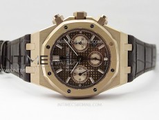 Royal Oak Chrono 26331ST RG IPF 1:1 Best Edition Gray Dial rose gold subdial on Blue Leather Strap A7750