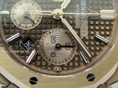 Royal Oak Chrono 26331ST RG IPF 1:1 Best Edition Gray Dial rose gold subdial on Blue Leather Strap A7750