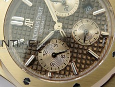 Royal Oak Chrono 26331ST RG IPF 1:1 Best Edition Gray Dial rose gold subdial on Blue Leather Strap A7750