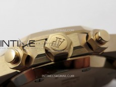 Royal Oak Chrono 26331ST RG IPF 1:1 Best Edition Gray Dial rose gold subdial on Blue Leather Strap A7750