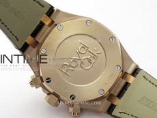 Royal Oak Chrono 26331ST RG IPF 1:1 Best Edition Gray Dial rose gold subdial on Blue Leather Strap A7750