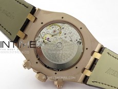 Royal Oak Chrono 26331ST RG IPF 1:1 Best Edition Gray Dial rose gold subdial on Blue Leather Strap A7750