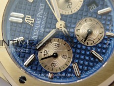 Royal Oak Chrono 26331ST RG IPF 1:1 Best Edition Blue Dial rose gold subdial on SS Bracelet A7750