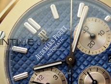Royal Oak Chrono 26331ST RG IPF 1:1 Best Edition Blue Dial rose gold subdial on SS Bracelet A7750