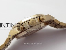 Royal Oak Chrono 26331ST RG IPF 1:1 Best Edition Blue Dial rose gold subdial on SS Bracelet A7750