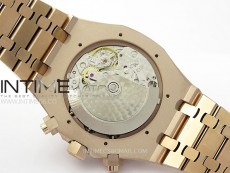 Royal Oak Chrono 26331ST RG IPF 1:1 Best Edition Blue Dial rose gold subdial on SS Bracelet A7750