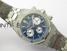 Royal Oak Chrono 26331ST SS IPF 1:1 Best Edition Blue Dial Silver subdial on SS Bracelet A7750