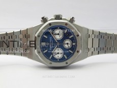 Royal Oak Chrono 26331ST SS IPF 1:1 Best Edition Blue Dial Silver subdial on SS Bracelet A7750