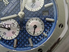 Royal Oak Chrono 26331ST SS IPF 1:1 Best Edition Blue Dial Silver subdial on SS Bracelet A7750