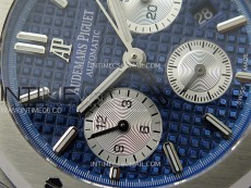 Royal Oak Chrono 26331ST SS IPF 1:1 Best Edition Blue Dial Silver subdial on SS Bracelet A7750