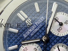Royal Oak Chrono 26331ST SS IPF 1:1 Best Edition Blue Dial Silver subdial on SS Bracelet A7750