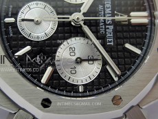 Royal Oak Chrono 26331ST SS IPF 1:1 Best Edition Black Dial Silver subdial on SS Bracelet A7750