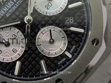 Royal Oak Chrono 26331ST SS IPF 1:1 Best Edition Black Dial Silver subdial on SS Bracelet A7750