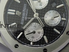 Royal Oak Chrono 26331ST SS IPF 1:1 Best Edition Black Dial Silver subdial on SS Bracelet A7750