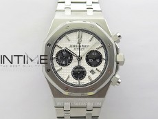 Royal Oak Chrono 26331ST SS IPF 1:1 Best Edition Silver Dial Black subdial on SS Bracelet A7750