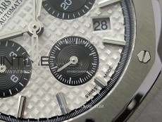 Royal Oak Chrono 26331ST SS IPF 1:1 Best Edition Silver Dial Black subdial on SS Bracelet A7750