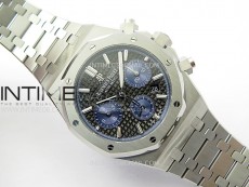 Royal Oak Chrono 26331ST SS IPF 1:1 Best Edition Black Dial Blue subdial on SS Bracelet A7750