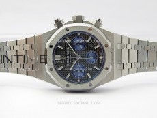 Royal Oak Chrono 26331ST SS IPF 1:1 Best Edition Black Dial Blue subdial on SS Bracelet A7750