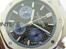 Royal Oak Chrono 26331ST SS IPF 1:1 Best Edition Black Dial Blue subdial on SS Bracelet A7750