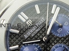 Royal Oak Chrono 26331ST SS IPF 1:1 Best Edition Black Dial Blue subdial on SS Bracelet A7750