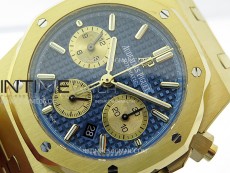 Royal Oak Chrono 26331ST YG IPF 1:1 Best Edition Blue Dial Gold subdial on SS Bracelet A7750
