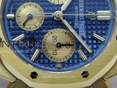 Royal Oak Chrono 26331ST YG IPF 1:1 Best Edition Blue Dial Gold subdial on SS Bracelet A7750