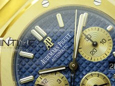 Royal Oak Chrono 26331ST YG IPF 1:1 Best Edition Blue Dial Gold subdial on SS Bracelet A7750