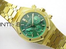 Royal Oak Chrono 26331ST YG IPF 1:1 Best Edition Green Dial Green subdial on SS Bracelet A7750