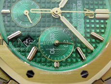 Royal Oak Chrono 26331ST YG IPF 1:1 Best Edition Green Dial Green subdial on SS Bracelet A7750