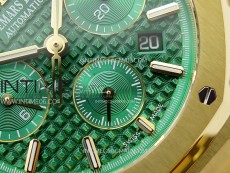 Royal Oak Chrono 26331ST YG IPF 1:1 Best Edition Green Dial Green subdial on SS Bracelet A7750