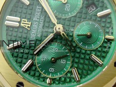 Royal Oak Chrono 26331ST YG IPF 1:1 Best Edition Green Dial Green subdial on SS Bracelet A7750