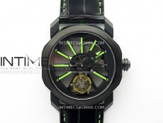 Octo 102910 PVD AXF Best Edition Skeleton Dial on Brown Leather Strap Asian BVL206 Tourbillon Movement