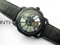 Octo 102910 PVD AXF Best Edition Skeleton Dial on Brown Leather Strap Asian BVL206 Tourbillon Movement