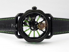 Octo 102910 PVD AXF Best Edition Skeleton Dial on Brown Leather Strap Asian BVL206 Tourbillon Movement