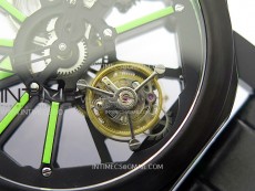 Octo 102910 PVD AXF Best Edition Skeleton Dial on Brown Leather Strap Asian BVL206 Tourbillon Movement