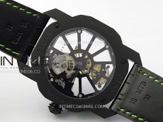 Octo 102910 PVD AXF Best Edition Skeleton Dial on Brown Leather Strap Asian BVL206 Tourbillon Movement